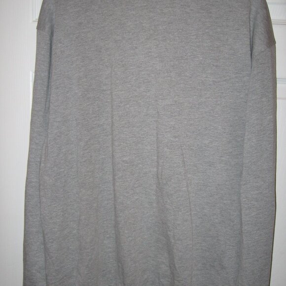 John Blair Haband Banded Bottom Long Sleeve Polo Men's Size Large Gray - Picture 3 of 3